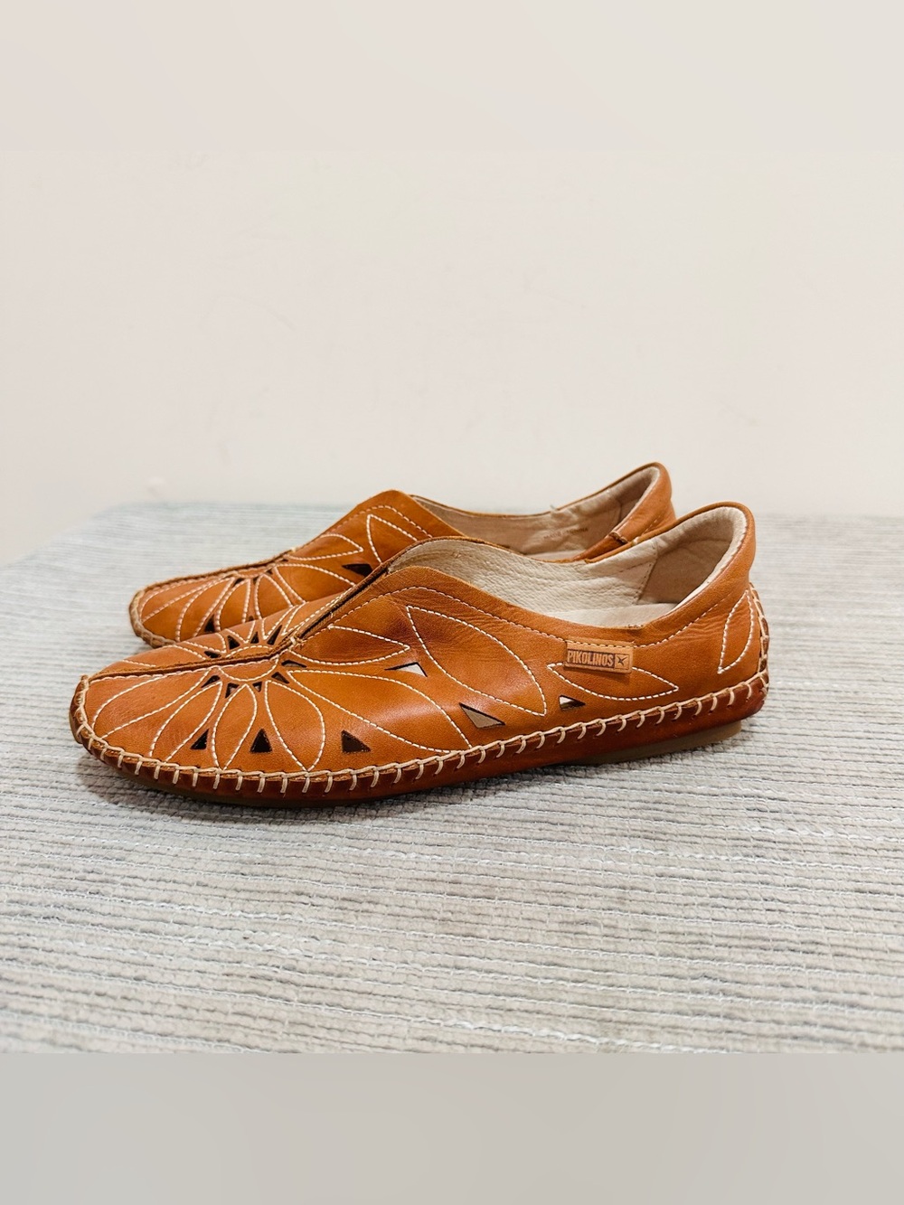 Pikolinos Jerez 578-7399 Women's Brandy Leather Moccasins Size EU 36 US 5.5-6